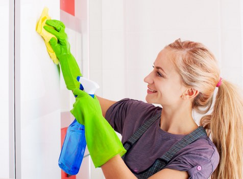 Cleaner removing dust from a renovated Richmond home interior