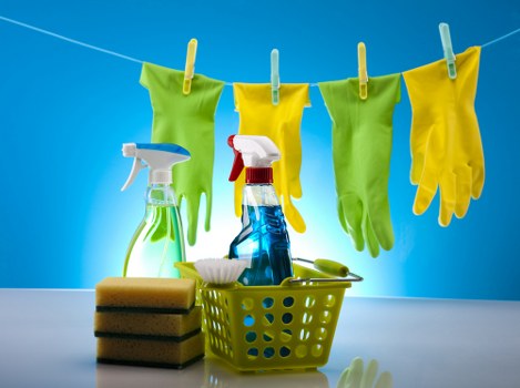 Local cleaners preparing a Richmond flat for new occupants